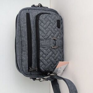 Lug Crossbody Carousel Bag Quilted New With Tags Gray